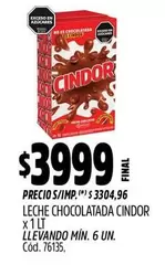 Cindor - LECHE CHOCOLATADA