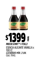 Alicante - ESENCIA VAINILLA X 100 CC