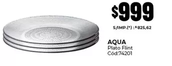 aqua - Plato Flint Cód:74201