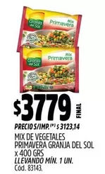 Granja del Sol - MIX DE VEGETALES PRIMAVERA