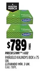 Kalindys - PAÑUELO BOX x 75 UN