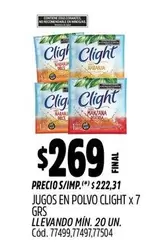 Clight - JUGOS EN POLVO x 7 GRS
