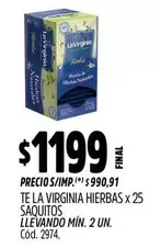 La Virginia - HIERBAS x 25 SAQUITOS