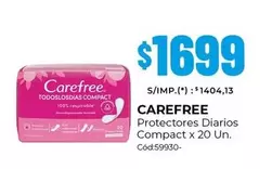 Carefree - Protectores Diarios Compact x 20 Un.