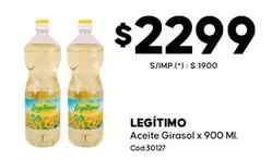 Legítimo - Aceite Girasol x 900 MI.