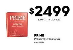Prime - Preservativos x 3 Un.