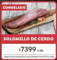 X$ - SOLOMILLO DE CERDO