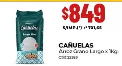 cañuelas - Arroz Grano Largo x 1Kg