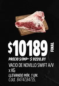 Swift - VACIO DE NOVILLO SWIFT A/V