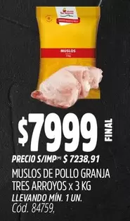 Arroyos - MUSLOS DE POLLO GRANJA TRES ARROYOS