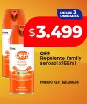 Off - Repelente family aerosol x165ml