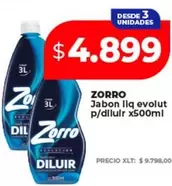 Zorro - Jabon Ilq evolut p/diluir x500ml