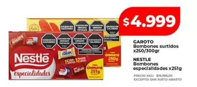 Garoto - Bombones surtidos, Bombones especialidades