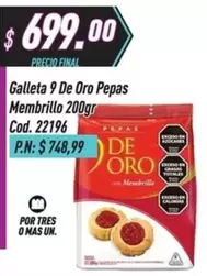 Mas - Galleta 9 De Oro Pepas