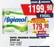 Higienol - PAPEL HIGENICO TEXT