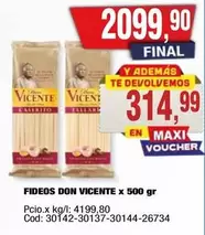 Vicente - FIDEOS DON VICENTE x 500 gr