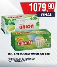 Suave - YER. SAQ TARAGUI-UNION x25 saq