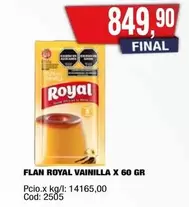 Royal - FLAN VAINILLA X 60 GR