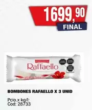 X$ - RAFAELLO X 3 UNID