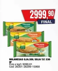 MILANESAS SOJA T.C 330