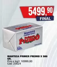 X$ - PRIMER PREMIO X 500 GR