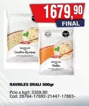 Orali - RAVIOLES ORALI 500gr