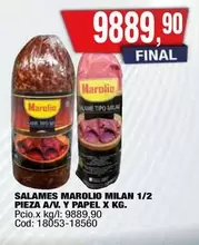 Marolio - MILAN 1/2 PIEZA A/V. Y PAPEL X KG.