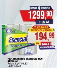 Esencial - PAP. HIGIENICO ESENCIAL TEXT