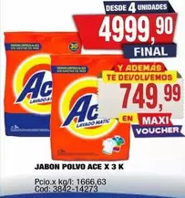 Ace - JABON POLVO X 3 K
