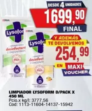 Lysoform - LIMPIADOR D/PACK X