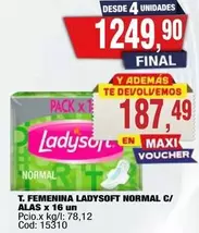Ladysoft - FEMENINA NORMAL C/ ALAS