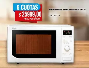 Atma - MICROONDAS MECANICO 20Lts