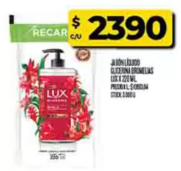 Lux - JABON LIQUIDO GLICERINA BROMELIAS