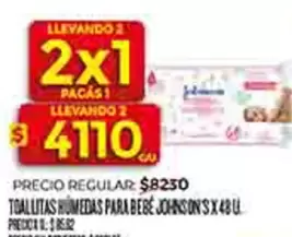 Johnson's - TOALLITAS HUMEDAS PARA BEBÉ X48U