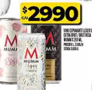 Mumm - VIND ESPUMANTE LEGER S EXTRA BRUT/BRUT BOSA