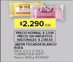 Carrefour - JABÓN TOCADOR BLANCO/ ROSA