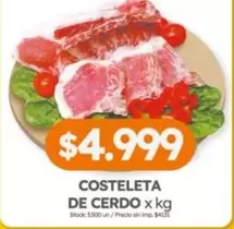 X$ - COSTELETA DE CERDO