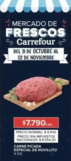 Carrefour - CARNE PICADA ESPECIAL DE NOVILLITO