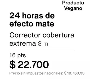 Efecto - Corrector cobertura extrema 8 ml
