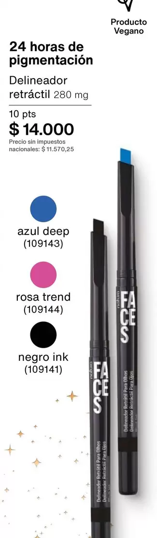 Negro - Delineador retráctil 200 mg