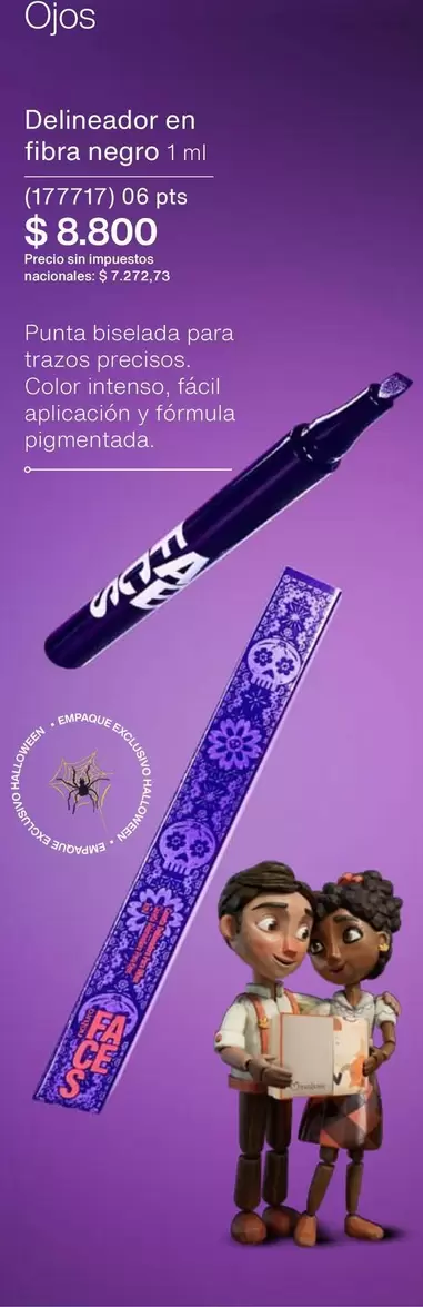 Negro - Delineador en fibra negro