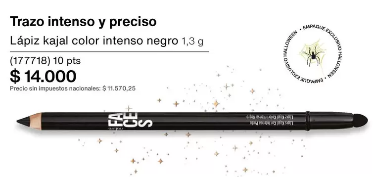 Negro - Lápiz kajal color intenso negro 1,3 g