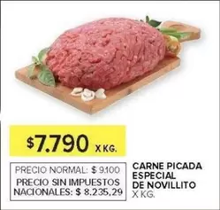 X$ - CARNE PICADA ESPECIAL DE NOVILLITO