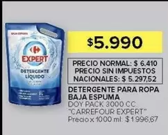 Carrefour - DETERGENTE PARA ROPA BAJA ESPUMA