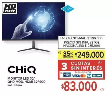 32 - MONITOR LED " QHD MOD. HDMI F600