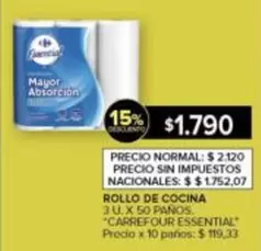 X$ - ROLLO DE COCINA