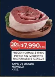 X$ - TAPA DE ASADO NOVILLO