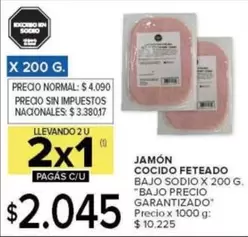 X$ - JAMÓN COCIDO FETEADO