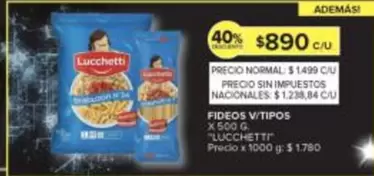 Lucchetti - FIDEOS V/TIPOS