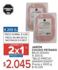 X$ - JAMÓN COCIDO FETEADO BAJO SODIO